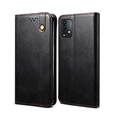 Funda de Cuero Cartera con Soporte Carcasa B01S para Xiaomi Redmi 9 Power Negro