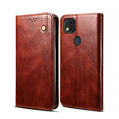 Funda de Cuero Cartera con Soporte Carcasa B01S para Xiaomi Redmi 9C NFC Marron