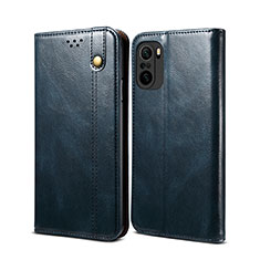 Funda de Cuero Cartera con Soporte Carcasa B01S para Xiaomi Redmi K40 Pro 5G Azul