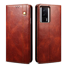 Funda de Cuero Cartera con Soporte Carcasa B01S para Xiaomi Redmi K60 Pro 5G Marron