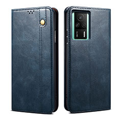 Funda de Cuero Cartera con Soporte Carcasa B01S para Xiaomi Redmi K60E 5G Azul