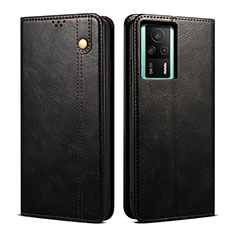 Funda de Cuero Cartera con Soporte Carcasa B01S para Xiaomi Redmi K60E 5G Negro