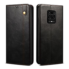 Funda de Cuero Cartera con Soporte Carcasa B01S para Xiaomi Redmi Note 10 Lite India Negro