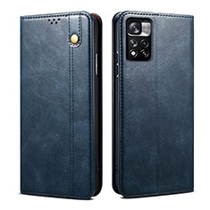 Funda de Cuero Cartera con Soporte Carcasa B01S para Xiaomi Redmi Note 11 Pro+ Plus 5G Azul