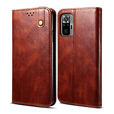 Funda de Cuero Cartera con Soporte Carcasa B01S para Xiaomi Redmi Note 11 SE India 4G Marron