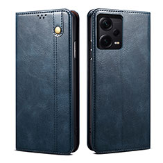 Funda de Cuero Cartera con Soporte Carcasa B01S para Xiaomi Redmi Note 12 Explorer Azul