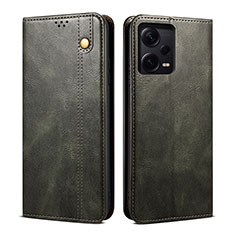 Funda de Cuero Cartera con Soporte Carcasa B01S para Xiaomi Redmi Note 12 Explorer Verde