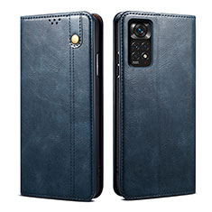 Funda de Cuero Cartera con Soporte Carcasa B01S para Xiaomi Redmi Note 12 Pro 4G Azul