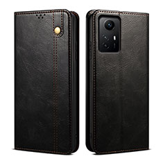 Funda de Cuero Cartera con Soporte Carcasa B01S para Xiaomi Redmi Note 12S Negro