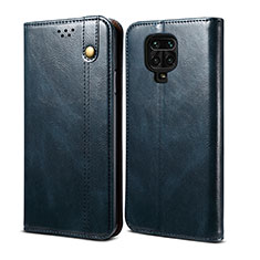 Funda de Cuero Cartera con Soporte Carcasa B01S para Xiaomi Redmi Note 9S Azul