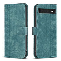 Funda de Cuero Cartera con Soporte Carcasa B02F para Google Pixel 7 Pro 5G Verde