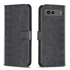 Funda de Cuero Cartera con Soporte Carcasa B02F para Google Pixel 7a 5G Negro