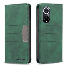 Funda de Cuero Cartera con Soporte Carcasa B02F para Huawei Honor 50 5G Verde