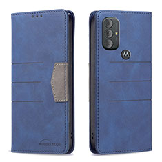 Funda de Cuero Cartera con Soporte Carcasa B02F para Motorola Moto G Play (2023) Azul