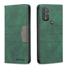 Funda de Cuero Cartera con Soporte Carcasa B02F para Motorola Moto G Play (2023) Verde