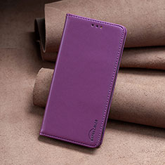 Funda de Cuero Cartera con Soporte Carcasa B02F para Nokia G21 Morado