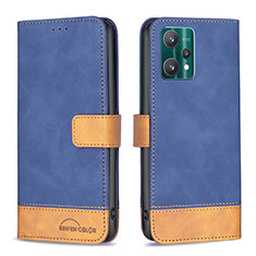 Funda de Cuero Cartera con Soporte Carcasa B02F para Realme 9 5G Azul