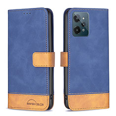 Funda de Cuero Cartera con Soporte Carcasa B02F para Realme C31 Azul