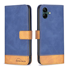 Funda de Cuero Cartera con Soporte Carcasa B02F para Samsung Galaxy F04 Azul