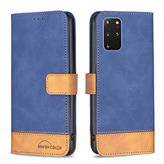 Funda de Cuero Cartera con Soporte Carcasa B02F para Samsung Galaxy S20 Plus Azul