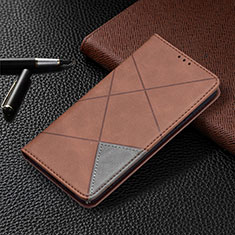 Funda de Cuero Cartera con Soporte Carcasa B02F para Samsung Galaxy S23 5G Marron