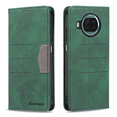 Funda de Cuero Cartera con Soporte Carcasa B02F para Xiaomi Mi 10i 5G Verde