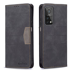 Funda de Cuero Cartera con Soporte Carcasa B02F para Xiaomi Mi 10T Pro 5G Negro