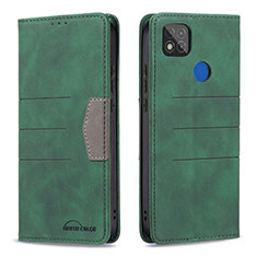 Funda de Cuero Cartera con Soporte Carcasa B02F para Xiaomi POCO C3 Verde