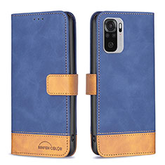 Funda de Cuero Cartera con Soporte Carcasa B02F para Xiaomi Redmi Note 11 SE India 4G Azul