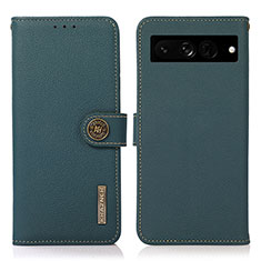 Funda de Cuero Cartera con Soporte Carcasa B02H para Google Pixel 7 Pro 5G Verde