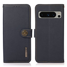 Funda de Cuero Cartera con Soporte Carcasa B02H para Google Pixel 8 Pro 5G Azul