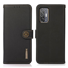 Funda de Cuero Cartera con Soporte Carcasa B02H para HTC Desire 21 Pro 5G Negro