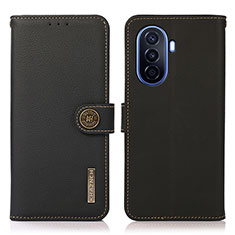 Funda de Cuero Cartera con Soporte Carcasa B02H para Huawei Enjoy 50 Negro