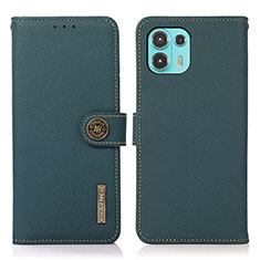 Funda de Cuero Cartera con Soporte Carcasa B02H para Motorola Moto Edge 20 Lite 5G Verde