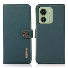 Funda de Cuero Cartera con Soporte Carcasa B02H para Motorola Moto Edge 40 5G Verde