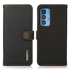 Funda de Cuero Cartera con Soporte Carcasa B02H para Motorola Moto Edge S Pro 5G Negro