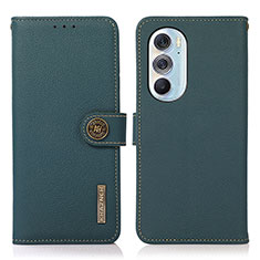 Funda de Cuero Cartera con Soporte Carcasa B02H para Motorola Moto Edge X30 5G Verde