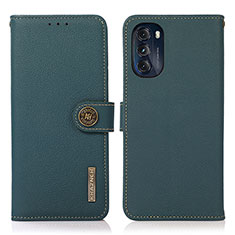 Funda de Cuero Cartera con Soporte Carcasa B02H para Motorola Moto G 5G (2022) Verde