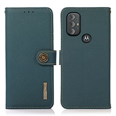 Funda de Cuero Cartera con Soporte Carcasa B02H para Motorola Moto G Play (2023) Verde