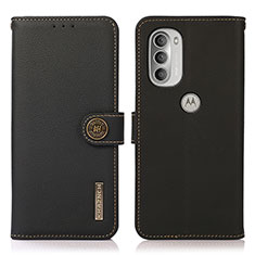 Funda de Cuero Cartera con Soporte Carcasa B02H para Motorola Moto G51 5G Negro