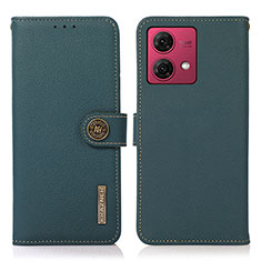 Funda de Cuero Cartera con Soporte Carcasa B02H para Motorola Moto G84 5G Verde