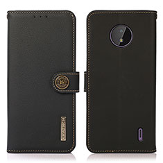 Funda de Cuero Cartera con Soporte Carcasa B02H para Nokia C10 Negro