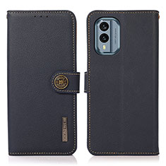 Funda de Cuero Cartera con Soporte Carcasa B02H para Nokia X30 5G Azul