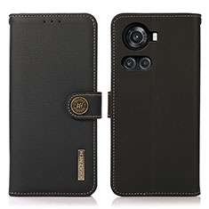 Funda de Cuero Cartera con Soporte Carcasa B02H para OnePlus 10R 5G Negro