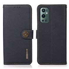 Funda de Cuero Cartera con Soporte Carcasa B02H para OnePlus 9 Pro 5G Azul