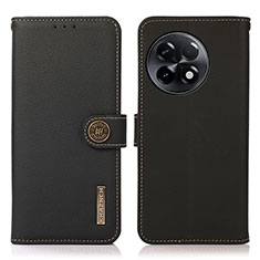 Funda de Cuero Cartera con Soporte Carcasa B02H para OnePlus Ace 2 5G Negro