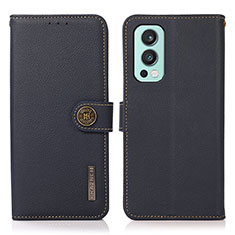 Funda de Cuero Cartera con Soporte Carcasa B02H para OnePlus Nord 2 5G Azul