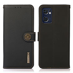 Funda de Cuero Cartera con Soporte Carcasa B02H para OnePlus Nord CE 2 5G Negro