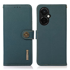 Funda de Cuero Cartera con Soporte Carcasa B02H para OnePlus Nord CE 3 5G Verde