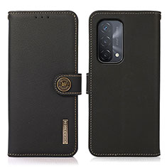 Funda de Cuero Cartera con Soporte Carcasa B02H para Oppo A54 5G Negro